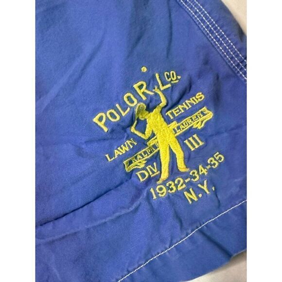 Men’s Ralph Lauren Vintage Blue Drawstring Shorts Elastic Waist Size XL - Picture 4 of 9